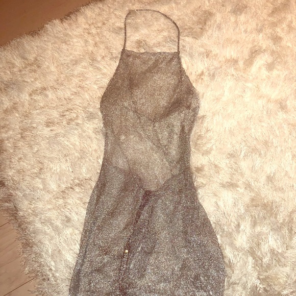 Sheer metallic mini cover up ❤️ - Picture 2 of 6